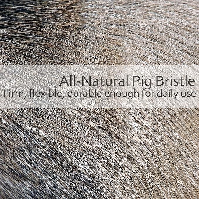 REDECKER Natural Pig Bristle Cashmere Brush with Oiled Pearwood Handle, 10-3/8 inches, Two Layers of Cashmere Brush to Remove Pilling, Made in Germany - Kent Clothes Brush