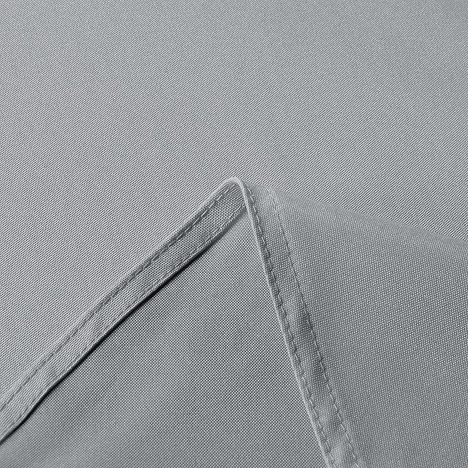 sancua Rectangle Tablecloth - 70 x 108 Inch - Stain and Wrinkle Resistant Washable Polyester Table Cloth, Decorative Fabric Table Cover for Dining Tables, Buffet Parties and Camping, Silver Grey