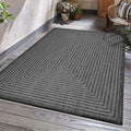 Adiva Rugs Outdoor Indoor Area Rug, Weather Resistant, Easy to Clean, Stain Resistant Floor Mat for Dining Room, Backyard, Deck, Patio (Pebble Weiss, 5' x 7')