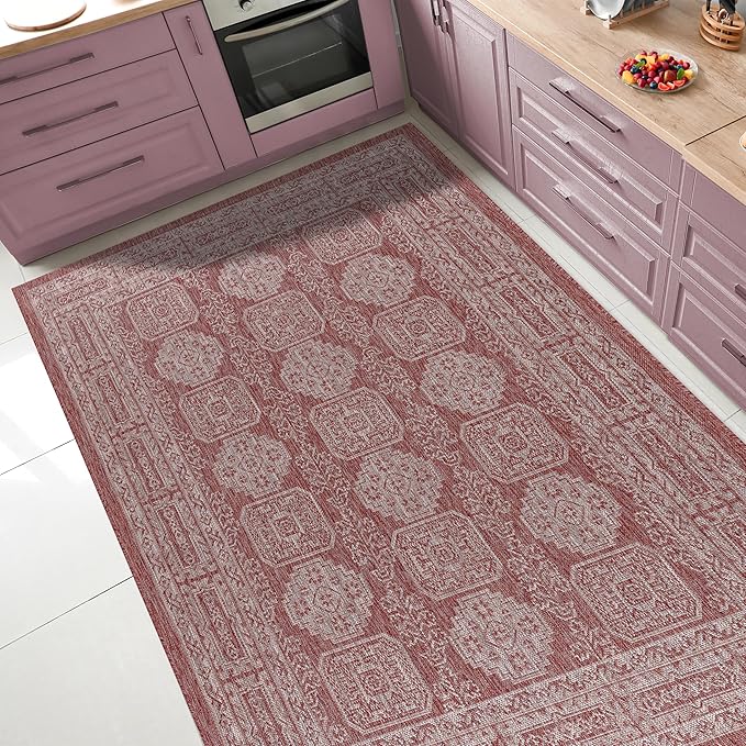 Keen Home Design Terrace Outdoor Area Rug - 12x15 Washable Indoor/Outdoor Rug for Patio, Kitchen, Balcony, Beach, Garden, Deck and Porch, Size: 12'x15'