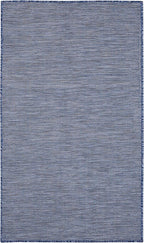 Nourison Positano Indoor/Outdoor Navy Blue 3' x 5' Area Rug, Easy Cleaning, Non Shedding, Bed Room, Living Room, Dining Room, Backyard, Deck, Patio (3x5)