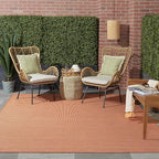 Nourison Positano Indoor/Outdoor Terracotta 2'2" x 10' Area Rug, Easy Cleaning, Non Shedding, Bed Room, Living Room, Dining Room, Backyard, Deck, Patio (2x10)