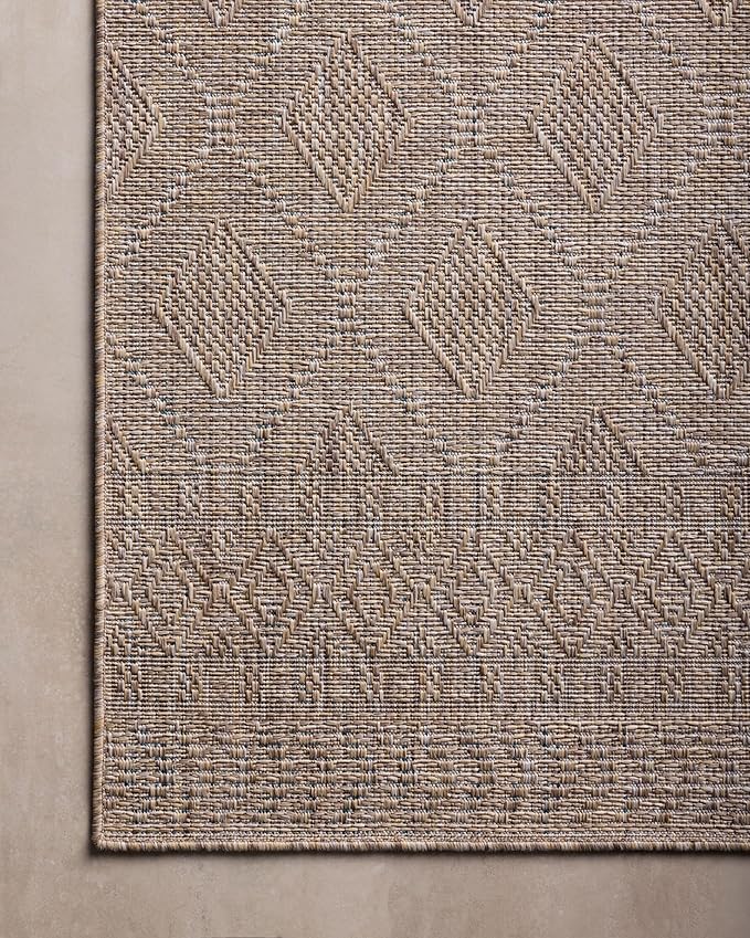 Loloi Amber Lewis Topanga Collection TOP-06 Natural/Mist 9'-2" x 12'-0" Indoor/Outdoor Area Rug