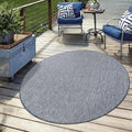 Keen Home Design Terrace Outdoor Round Rug - 8ft Round Washable Indoor/Outdoor Rug for Patio, Kitchen, Balcony, Beach, Garden, Deck and Porch, Size: 7'7" Round