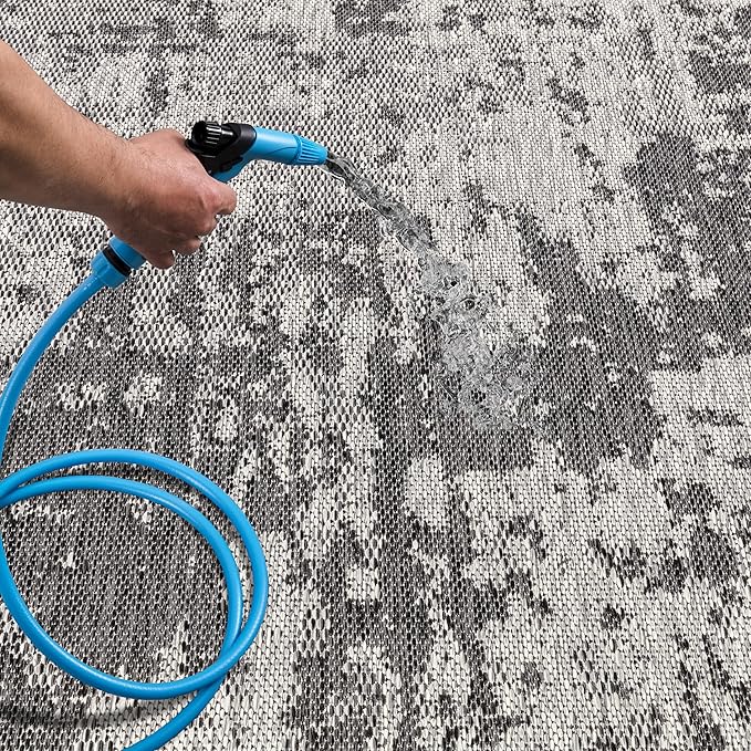 Keen Home Design Terrace Outdoor Area Rug - 6x9 Washable Indoor/Outdoor Rug for Patio, Kitchen, Balcony, Beach, Garden, Deck and Porch, Size: 6'x8'10"