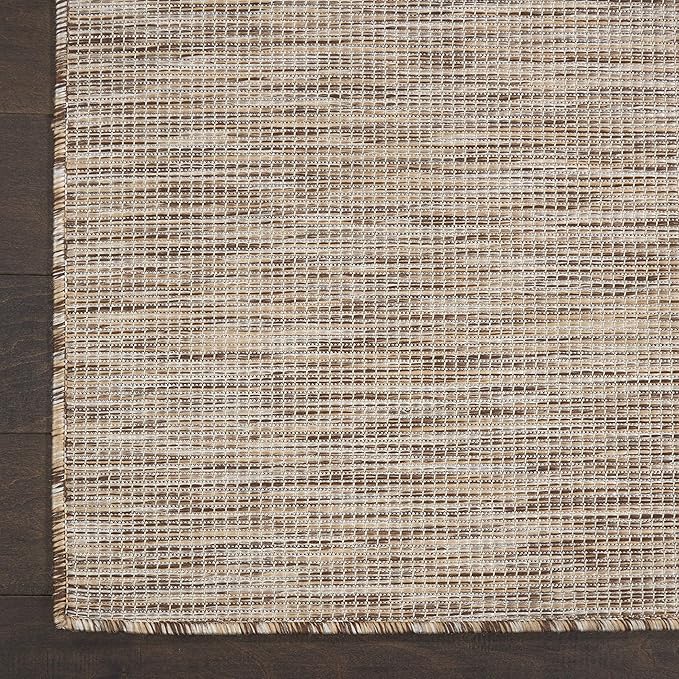Nourison Positano Indoor/Outdoor Beige 2'2" x 10' Area Rug, Easy Cleaning, Non Shedding, Bed Room, Living Room, Dining Room, Backyard, Deck, Patio (2x10)