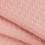 BELIZZI HOME 100% Cotton Bed Blanket, Breathable Bed Blanket Twin Size, Cotton Thermal Blankets Twin, Perfect for Layering Any Bed for All Season, Peach