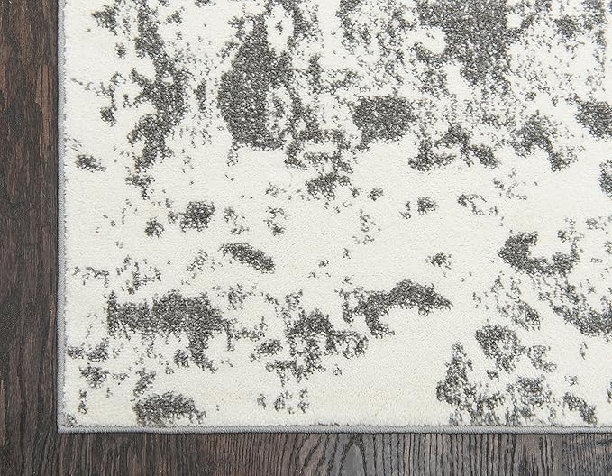 Unique Loom Rosso Collection Vintage, Geometric, Bohemian, Traditional, Distressed, Southwestern Area Rug, Rectangular 8' 0" x 10' 0", Light Gray/Ivory