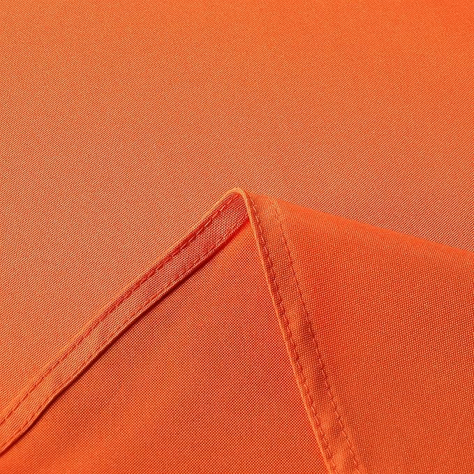 sancua Rectangle Tablecloth - 60 x 102 Inch - Stain and Wrinkle Resistant Washable Polyester Table Cloth, Decorative Fabric Table Cover for Dining Tables, Buffet Parties and Camping, Orange