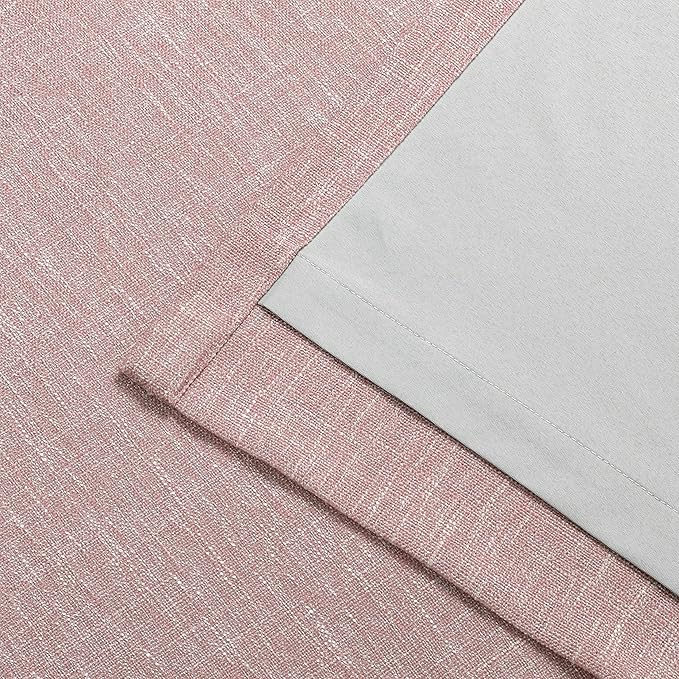 Vision Home Pink Pinch Pleated Full Blackout Curtains Room Darkening Window Panels 90 inch for Girls Bedroom Living Room Thermal Insulated Pinch Pleat Pink Drapes with Hooks Back Tab 40" Wx90 Lx2