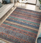 Keen Home Design 8x10 Rug - Machine Washable Area Rug with Non-Slip Backing, Ideal for Living Room, Dining Room, Bedroom - Vintage, Easy Clean, Durable, Low Pile Rug - (8' x 10')