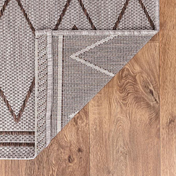 Keen Home Design Terrace Outdoor Area Rug - 5x8 Washable Indoor/Outdoor Rug for Patio, Kitchen, Balcony, Beach, Garden, Deck and Porch, Size: 5'3"x7'7"