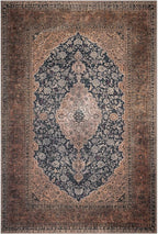 Keen Home Design 6x9 Rug - Machine Washable Area Rug with Non-Slip Backing, Ideal for Living Room, Dining Room, Bedroom - Vintage, Easy Clean, Durable, Low Pile Rug - (6' x 9')