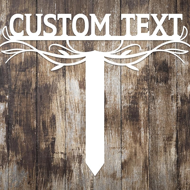Personalized Metal Text Garden Sign with Stake, Custom Garden Decor for Outdoor, Custom Family Name Sign, Large Patio Decorations, Lawn Art, Farmhouse Decorative, Housewarming Gift