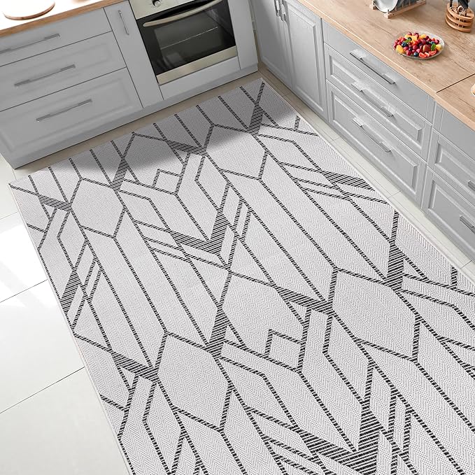 Keen Home Design Terrace Outdoor Area Rug - 6x9 Washable Indoor/Outdoor Rug for Patio, Kitchen, Balcony, Beach, Garden, Deck and Porch, Size: 6'x8'10"