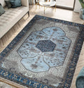 Keen Home Design 4x6 Rug - Machine Washable Area Rug with Non-Slip Backing, Ideal for Living Room, Dining Room, Bedroom - Vintage, Easy Clean, Durable, Low Pile Rug - (4' x 6')