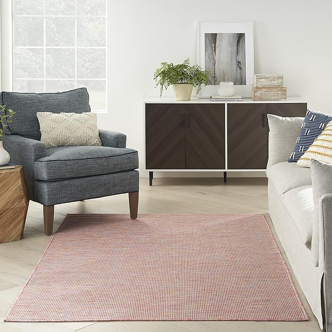 Nourison Home Positano Indoor/Outdoor Rainbow 5' x 7' Area Rug, Easy Cleaning, Non Shedding, Bed Room, Living Room, Dining Room, Backyard, Deck, Patio (5x7)