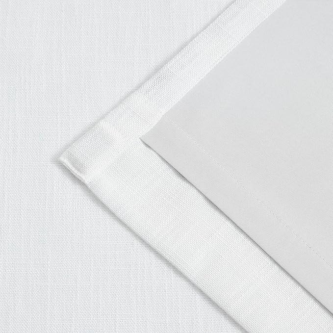 Vision Home White Pinch Pleated Full Blackout Curtains 60 inch Wide Thermal Insulated Window Panels 90 inch for Living Room Bedroom Room Darkening Pinch Pleat Drapes with Hooks Back Tab 60" Wx90 Lx1