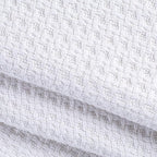 BELIZZI HOME 100% Cotton Bed Blanket, Breathable Bed Blanket King Size, Cotton Thermal Blankets King, Perfect for Layering Any Bed for All Season, White