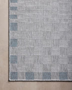 Loloi Amber Lewis Topanga Collection TOP-07 Silver/Blue 9'-2" x 12'-0" Indoor/Outdoor Area Rug
