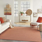 Nourison Home Positano Indoor/Outdoor Terracotta 10' x 14' Area Rug, Easy Cleaning, Non Shedding, Bed Room, Living Room, Dining Room, Backyard, Deck, Patio (10x14)