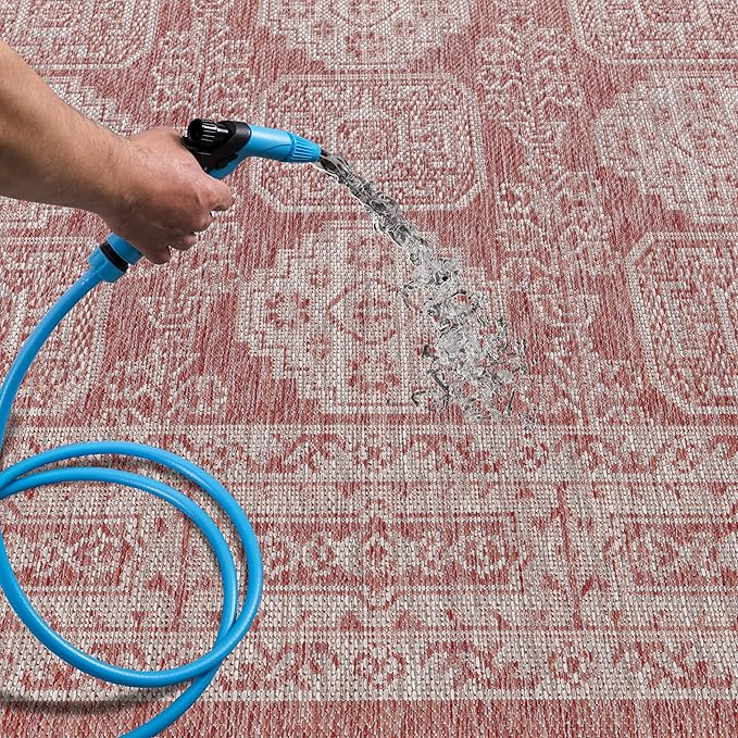 Keen Home Design Terrace Outdoor Throw Rug - 3x5 Washable Indoor/Outdoor Rug for Patio, Kitchen, Balcony, Beach, Garden, Deck and Porch, Size: 3'x5'