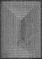 Adiva Rugs Outdoor Indoor Area Rug, Weather Resistant, Easy to Clean, Stain Resistant Floor Mat for Dining Room, Backyard, Deck, Patio (Pebble Weiss, 5' x 7')