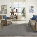 Nourison Home Positano 8' Runner Charcoal Fabric Modern Area Rug (8' Runner)