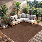 CAMILSON Outdoor Rug 6x9 Modern Area Rugs for Indoor and Outdoor Patios and Porches - Waterproof, Washable, Non-Shedding, Easy-to-Clean Outside Carpet (6 x 9, Solid - Gold)