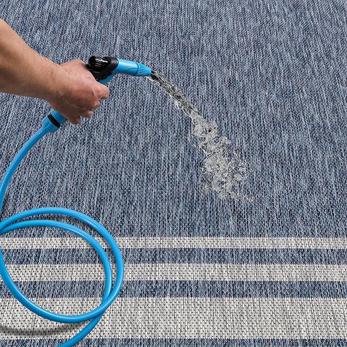 Keen Home Design Terrace Outdoor Area Rug - 6x9 Washable Indoor/Outdoor Rug for Patio, Kitchen, Balcony, Beach, Garden, Deck and Porch, Size: 6'x8'10"