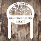 Personalized Metal Garden Sign with Stake, Custom Flowers Garden Decor for Outdoor, Custom Family Name Sign, Patio Decorations, Lawn Art, Farmhouse Decorative, Housewarming Gift