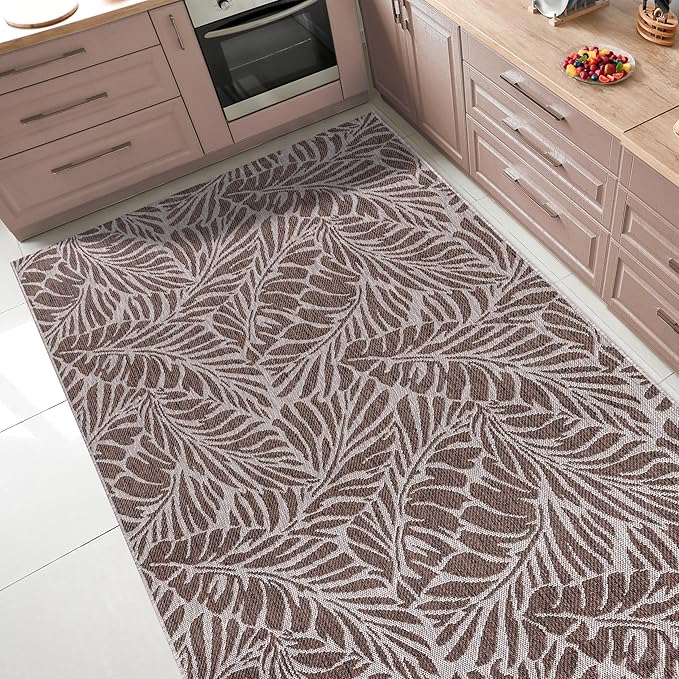 Keen Home Design Terrace Outdoor Area Rug - 9x12 Washable Indoor/Outdoor Rug for Patio, Kitchen, Balcony, Beach, Garden, Deck and Porch, Size: 8'10"x12'