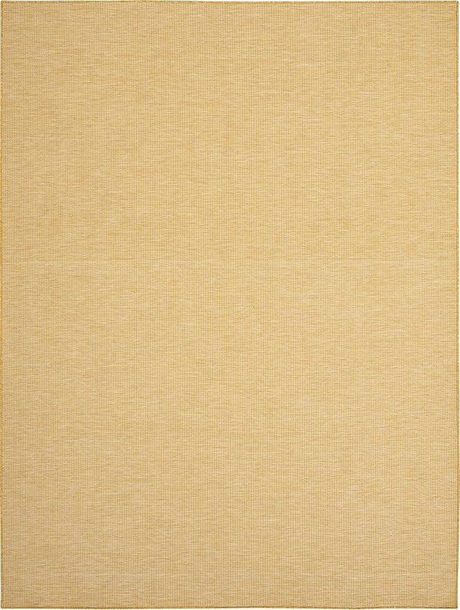 Nourison Positano Indoor-Outdoor Yellow 8' x 10' Area Rug, Easy Cleaning, Non Shedding, Bed Room, Living Room, Dining Room, Backyard, Deck, Patio (8x10)