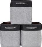 DECOMOMO Extra Large Storage Baskets 54.5L Fabric Storage Bins for Organizing Linen Closet, Toys, Nursery (Grey and Black, XXXL - 3 pack)