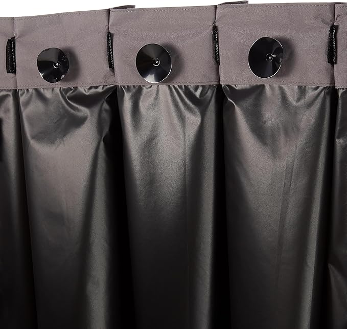Amazon Basics Portable Blackout Curtain Shade with Suction Cups, 50"W x 78"L, 2-Pack, Dark Grey