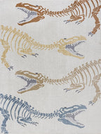 JONATHAN Y Machine-Washable Cream/Multi Indoor Area Rug, 8x10, Kingdarr T-Rex Modern, Casual, Kids & Novelty for Living Room, Dining Room, Bedroom, Kitchen Easy-Cleaning, Non-Shedding (KDW103A-8)