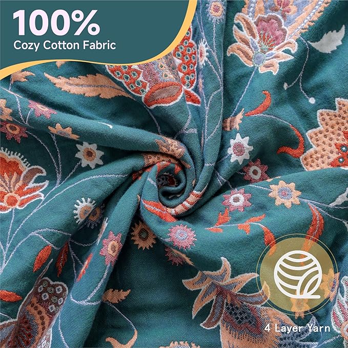 Boho Large Cotton Throw Blanket 80''x90'',Ultra Soft Rustic Quilt,Sofa Throw Cover with Tassels,Farmhouse Lightweight Knitted Throw for Bed,Travel,Couch,Home Decor