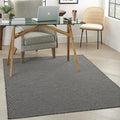 Nourison Positano Indoor-Outdoor Charcoal 4' x 6' Area Rug, Easy Cleaning, Non Shedding, Bed Room, Living Room, Dining Room, Backyard, Deck, Patio (4x6)