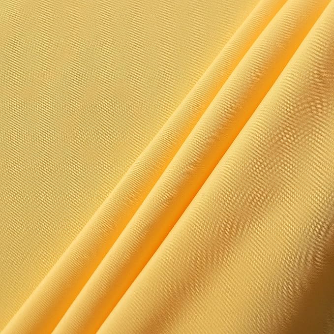 sancua Rectangle Tablecloth - 60 x 84 Inch - Stain and Wrinkle Resistant Washable Polyester Table Cloth, Decorative Fabric Table Cover for Dining Tables, Buffet Parties and Camping, Yellow