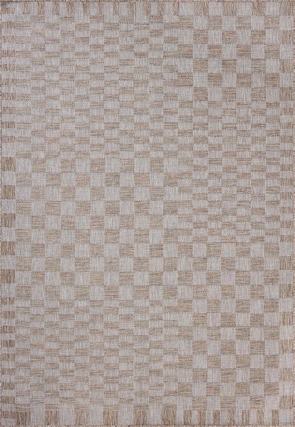 Loloi Amber Lewis Topanga Collection TOP-03 Natural/Dove 7'-10" x 10' Indoor/Outdoor Area Rug