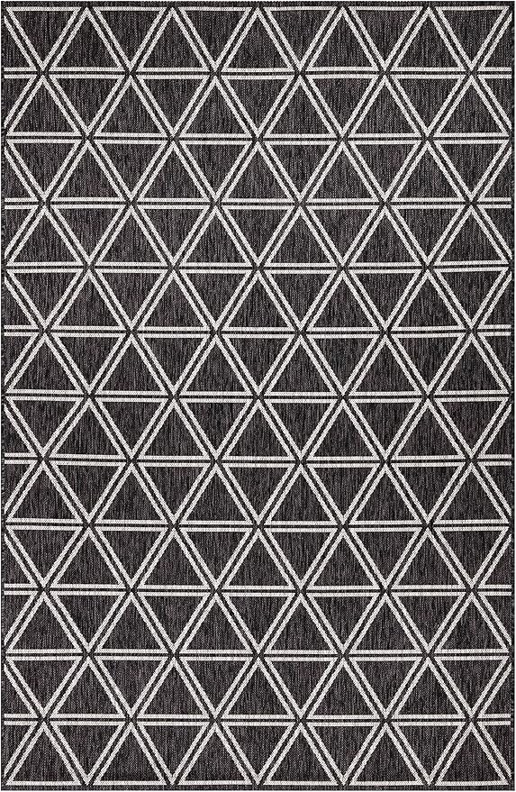 Keen Home Design Outdoor Rug - 5x8 Washable Indoor/Outdoor Rug for Patio, Balcony, Kitchen, Garden, Beach, Deck and Porch. Size: 5'3" x 7'7"