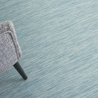 Nourison Home Positano 5' x 7' Aqua Fabric Modern Area Rug (5' x 7')