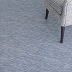 Nourison Home Positano Indoor/Outdoor Navy Blue 6' x Round Area Rug, Easy Cleaning, Non Shedding, Bed Room, Living Room, Dining Room, Backyard, Deck, Patio (6 Round)