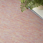 Nourison Home Positano Indoor/Outdoor Rainbow 8' x Round Area Rug, Easy Cleaning, Non Shedding, Bed Room, Living Room, Dining Room, Backyard, Deck, Patio (8 Round)