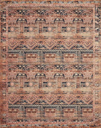 Loloi Layla Collection LAY-14 Mocha/Blush 3'-6" x 5'-6" .13" Thick Accent Rug, Soft, Durable, Vintage Inspired, Distressed, Low Pile, Non-Shedding, Easy Clean, Printed, Living Room Rug